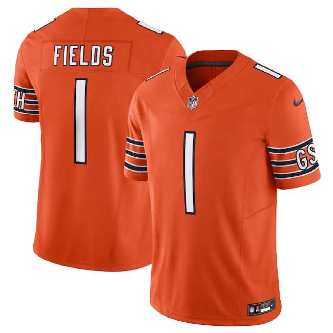 Men & Women & Youth Chicago Bears #1 Justin Fields Orange 2023 F.U.S.E. Vapor Untouchable Limited Stitched Jersey->atlanta falcons->NFL Jersey